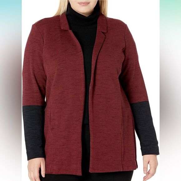 Nic + Zoe long cardigan color wine size 1x - Picture 1 of 9
